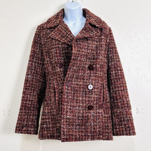 Peacoat S Womens Fall Double Breasted Wool Coat Retro Academia Preppy Whimsigoth - Picture 1 of 10
